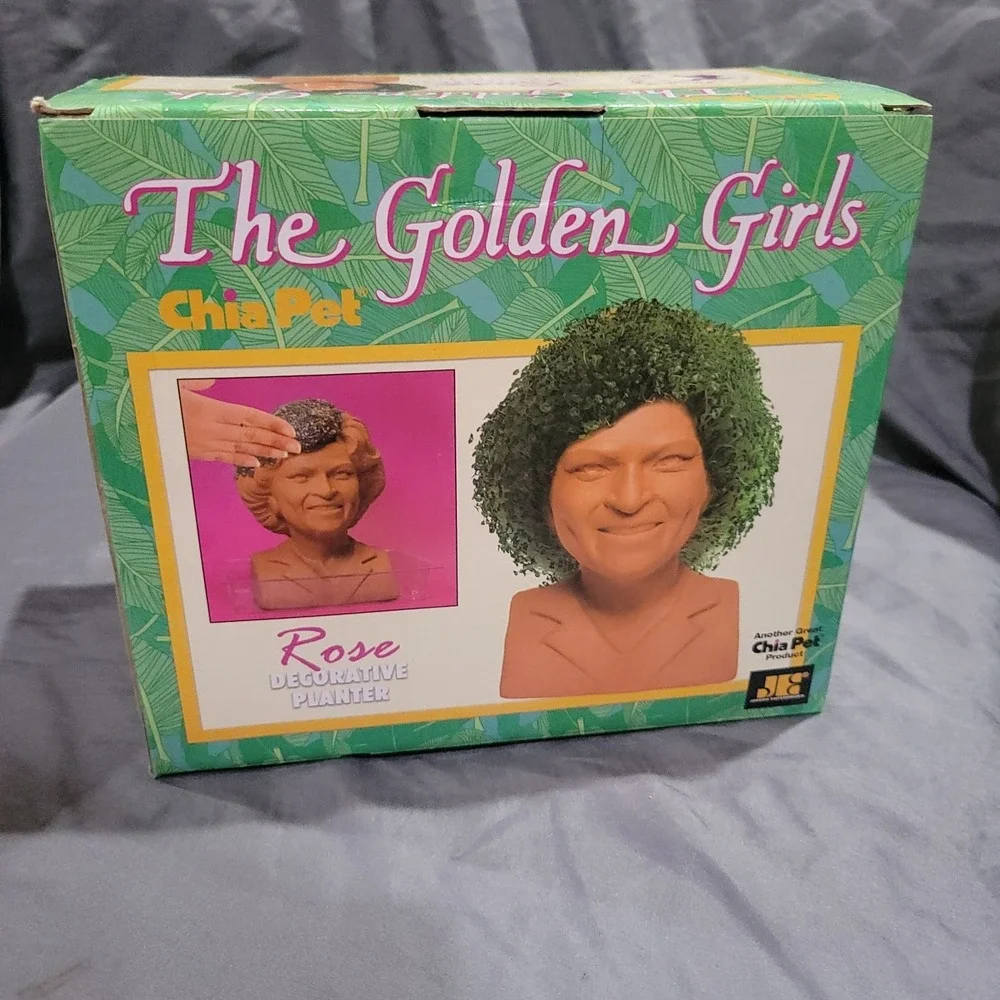 Golden Girls Rose Nylund Chia Pet Art Plant Bust Betty White Golden Palace Gift
